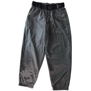Nike Women's Small Jogger Swishy Pants Tech Pack Black Grey Belted Mesh Lined